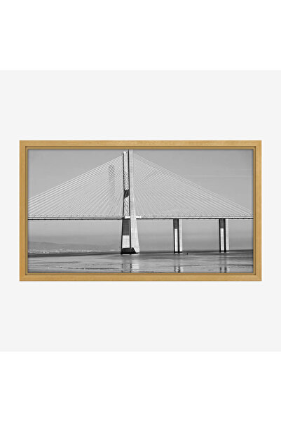 Tajridhome Architectural painting - Modern bridge - Shades of gray - Serene -...