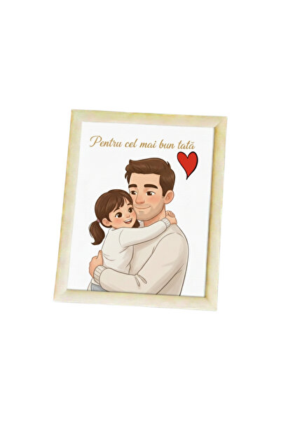 BRANDLESS Decorative Picture Gift for Father, Family Illustration, Message "F...