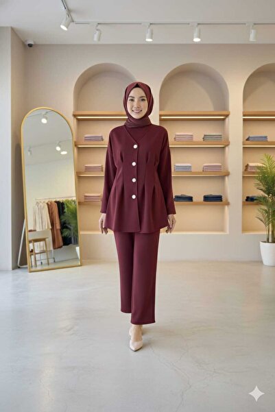 SCUBA Double Set Hijab Bottom Top Set