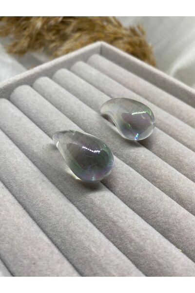 Kaan Accessoire Women's Matte Blue Drop Earrings Minimal Stylish Daily Use