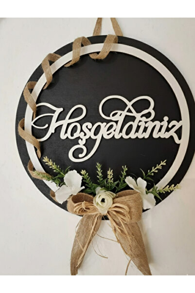 PAŞAOĞLU PLEKSİ Kapı Süsü Dekoratif Ahşap Hoşgeldiniz Kapı Süsü - Dış Kapı Sü...