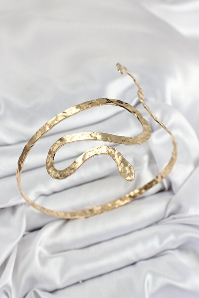 Skygo سوار بازو نسائي من النحاس على شكل ثعبان ذهبي اللون - TJ-BB7524