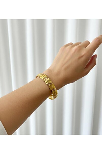 kuyumcu nurettin 10 gr (GRAM) Kum Tanesi Desenli Şarnel Bilezik 22 Ayar Altın...