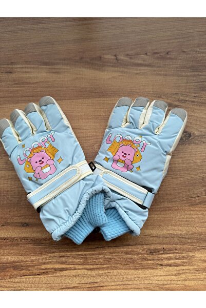 Blotch Sevimli Su Geçirmez Kaliteli Bileği Lastikli Mavi Astarlı Çocuk Kayak ...