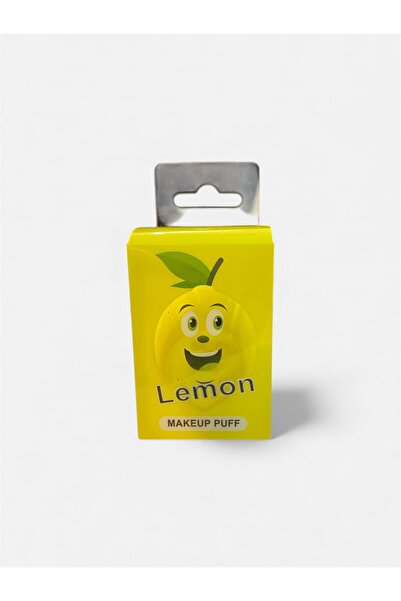 Markasız ucuz Meyve Figürlü Makyaj Pufu (LİMON)