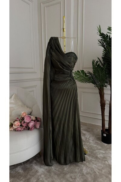 SKY dresses Luxurious olive dress