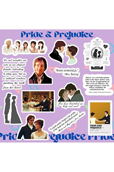 Clementine Jewellery Pride And Prejudice Sticker Seti | Laptop Notebook Telef...