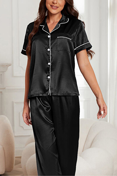 Sweet Dream Women Pajamas Set Soft Sleepwear Short Sleeve Nightwear with Long...