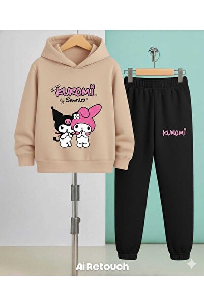 Nice Clothes Children's Tracksuit Set Hooded Unisex (2 Piece Kuromi by Saw)