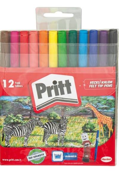 Çılgın Zeka Pritt 12’li Keçeli Kalem Seti