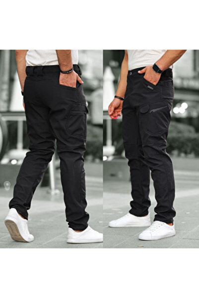 TRS YB GİYİM Taktikal Kışlık İçi Polarlı 8 Cepli Softshell Su Dayanıklı Ve Rü...