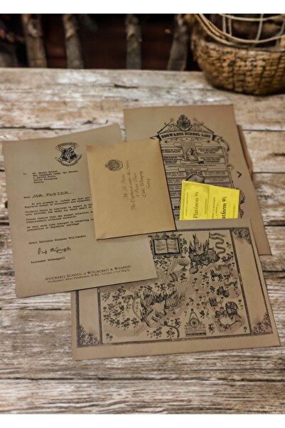 Lemonade Concept Hogwarts Kabul Mektubu Seti, Çapulcu Haritası Hediyeli - Ger...