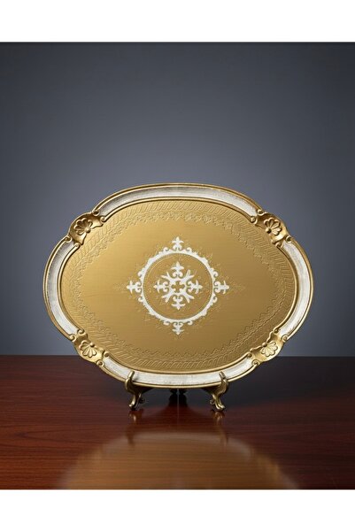 Elips Hediyelik PESCARISSI Oval İtalyan Gül Ağacı Tepsi 8 kişilik