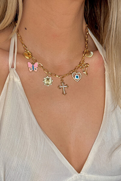 bacc 316L Steel Charm Dangle Necklace Bcyj-251048