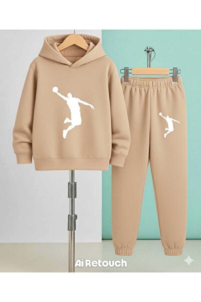 Nice Clothes Children's Tracksuit Set Hooded Unisex (Basketball)