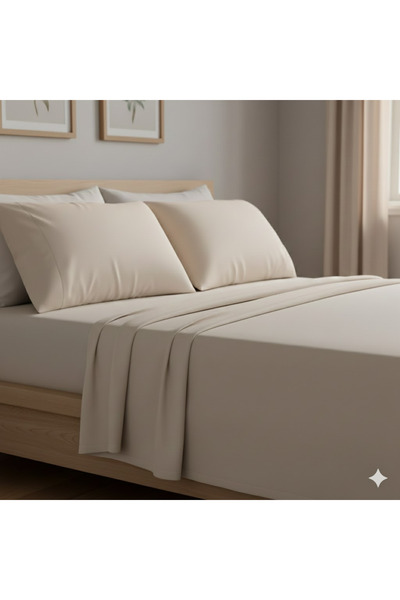 Alpateks Home 100% Cotton Satin 120X200+30 cm Fitted Sheet Set