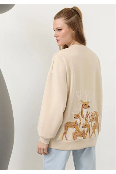 Soul Geyik Nakışlı sweatshirt