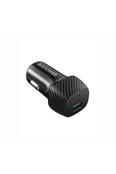 RavPower 20W Car Charger with USB-C Fast Charging - Black