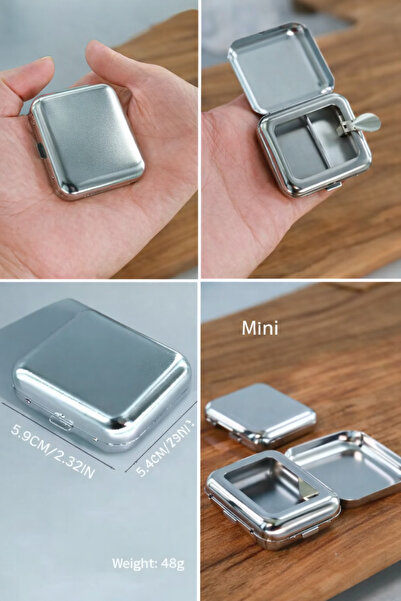 esdekor Square Stainless Steel Mini Storage Box