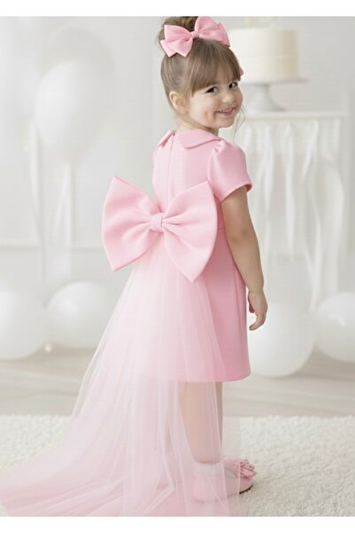 Tinypeople Rochie de seară cu coadă roz bomboană pentru fetiță, rochie de pet...