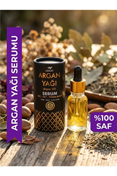 COZLEY Saf Argan Serumu 10 ml – Saç, Kaş, Kirpik ve Tırnak Güçlendirici Katkı...