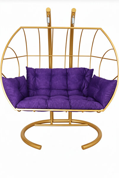 SİMURG SALINCAK VE DESİGN Gold Çift Kişilik Bahçe ve Balkon Salıncağı - Damla...