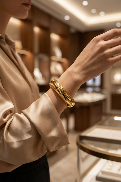 bacc Kalın Kelepçe Bilezik Ayarlanabilir Bileklik Unisex Gold Kadın Kelepçe B...