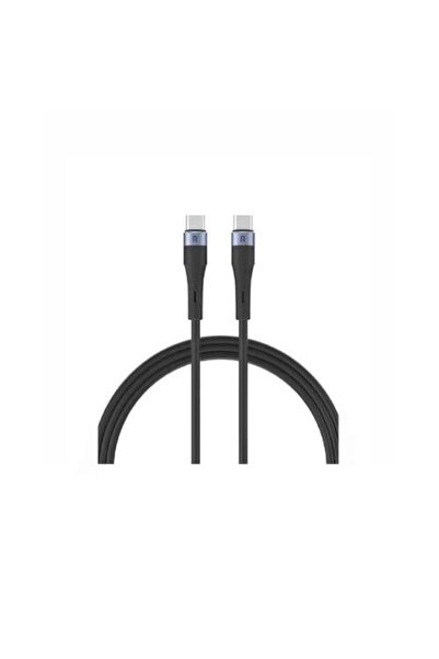 RavPower كابل سيليكون من النوع C إلى النوع C، 60 واط، 1.2 متر - أسود