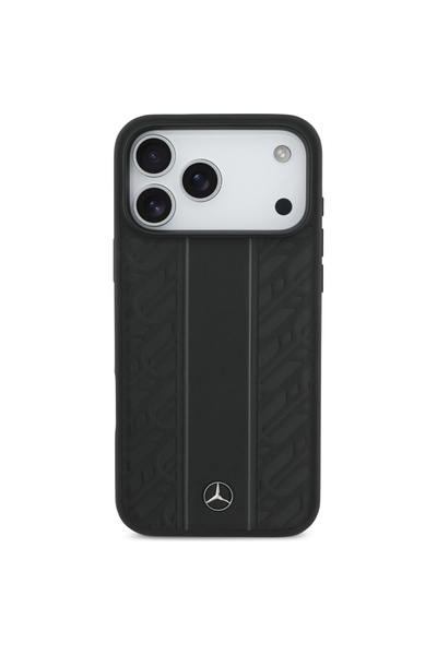 Mercedes Benz Husă din piele Mercedes pentru iPhone 17 Pro Max, neagră
