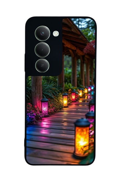 Aksel Kılıf متوافق مع هاتف Xiaomi Redmi 15 5G مطبوع، أسود غير لامع، سيليكون ن...