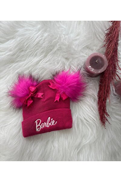 BEGONYA BEBECE KIDS Double Pompon with Bow Beanie 3 Pieces