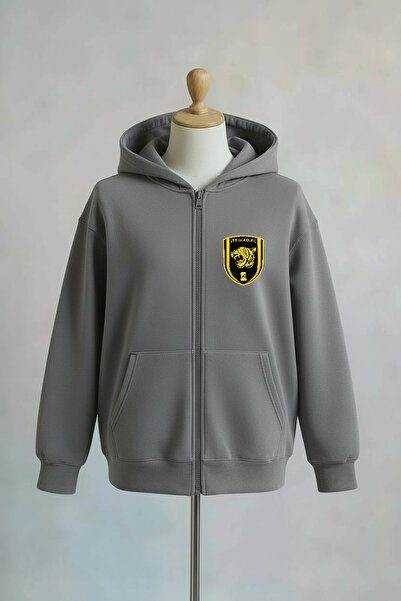 Vordevia Al Ittihad Fc B Printed Zippered O Oversized Sweatshirt