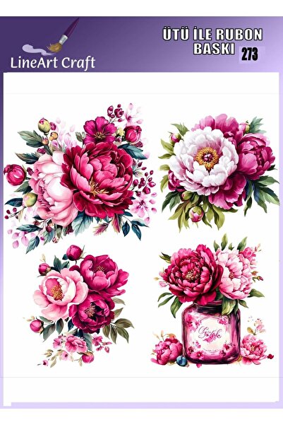 LİNEART Ütü ile Rubon Baskı Transfer No:RB273-30x30cm