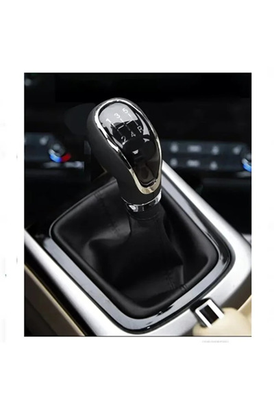 Genel Markalar Peugeot 206 (2001-2011) Uyumlu Vites Körüğü Siyah Deri Siyah D...