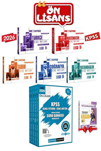 Pegem Akademi Yayıncılık 2026 Benim Hocam KPSS Ders Notları Seti+Pegem Modüle...