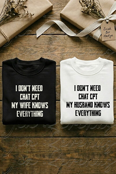 Vordevia Nu am nevoie de ChatGPT cu imprimeu Unisex supradimensionat Swea tri...