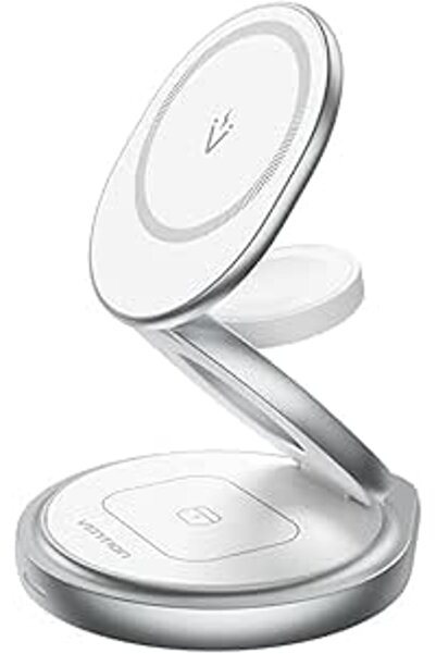 Generic شاحن فينسن اللاسلكي 3 في 1 بقوة 15 واط مع تقنية ماج سيف