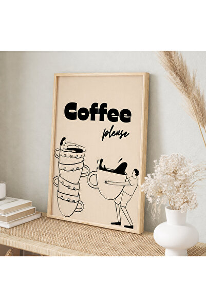 VOBA STORE VOBA KAHVE TEMALI MİNİMAL ÇERÇEVE GÖRÜNÜMLÜ MDF TABLO -58