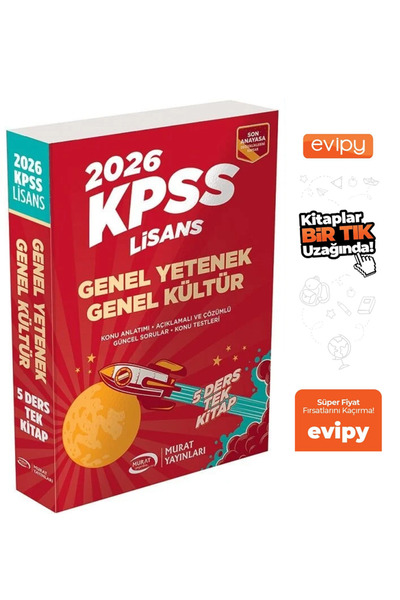 Murat Yayınları 2026 KPSS Lisans Genel Yetenek Genel Kültür Konu Anlatımlı Te...