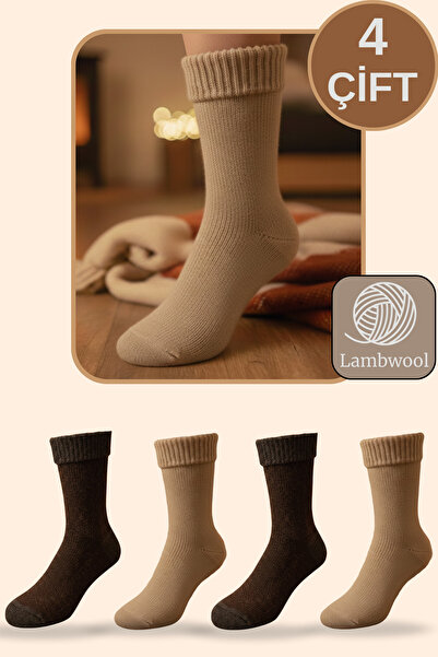 Limon Socks Women's Socks (4 Pairs) Wool Women's Socks Women's Winter Socks T...