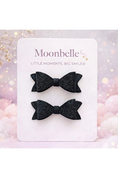 Moonbelle مشبك مشبك أسود لامع من ميدنايت سباركل