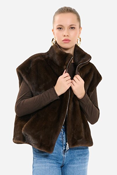 QUİZAS Zippered Fur Vest