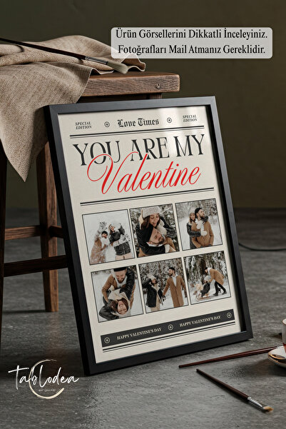 tablodea Sevgiliye Fotoğraf Baskılı Kişiye Özel Tasarım Çerçeveli Poster, TD ...