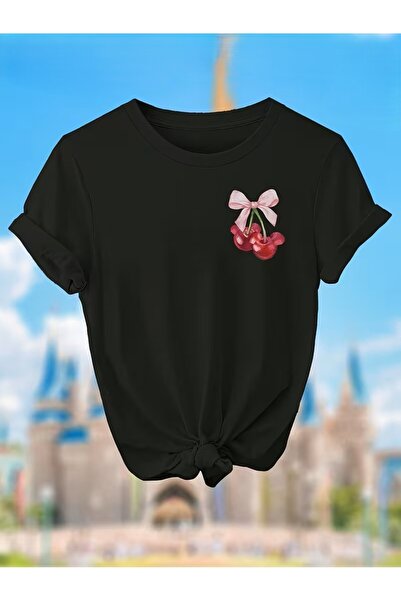 yombaa Oversized Stylish Cherry Printed Unisex T-Shirt