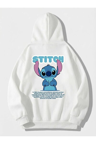 oneagılyazı Unisex Oversize Stitch Hoodie Μαύρο