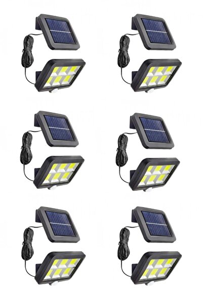 OEM Set of 6 Solar LED Lamps 250W with Motion Sensor, 6 COB, Remote Control -...