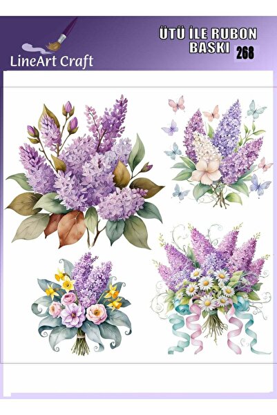 LİNEART Ütü ile Rubon Baskı Transfer No:RB268-30x30cm