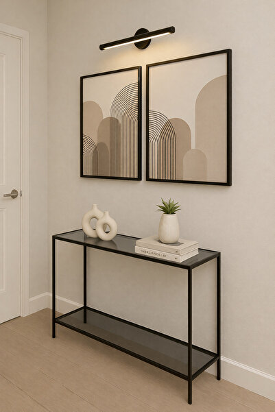 Trendmiz Velmark Modern Metal Profilli Açık Füme çift Camlı Dresuar kahve köş...