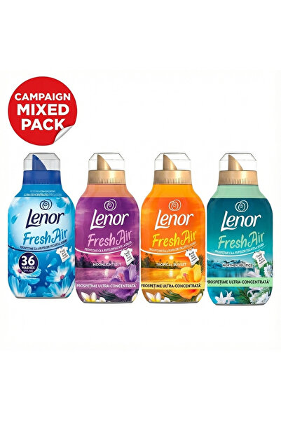 lenor Mixed Pack, Fabric Softener, 144 washes , 4 x 0.5L