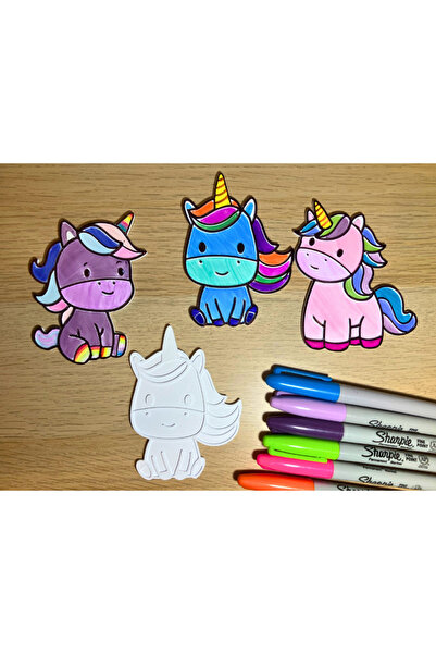 Blokizatech 3'lü Unicorn boyama seti-11cm